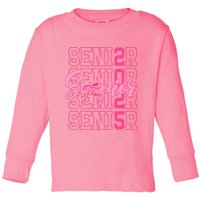 Senior 2025 Coquette Bow Class Of 2025 Back To School Toddler Long Sleeve Shirt