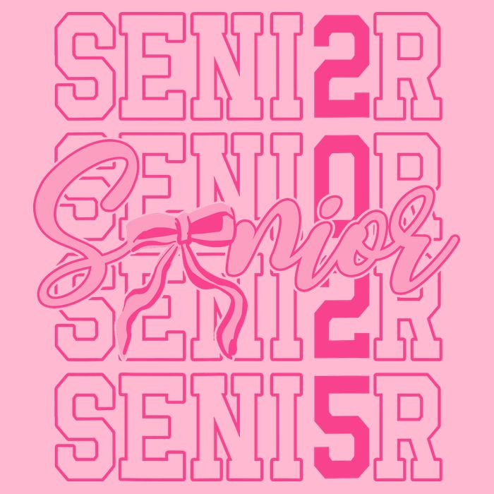 Senior 2025 Coquette Bow Class Of 2025 Back To School Kids T-Shirt