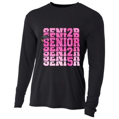 Senior 2025 Class Of 2025 Graduate College High School Great Gift Cooling Performance Long Sleeve Crew