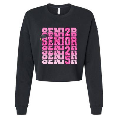 Senior 2025 Class Of 2025 Graduate College High School Great Gift Cropped Pullover Crew