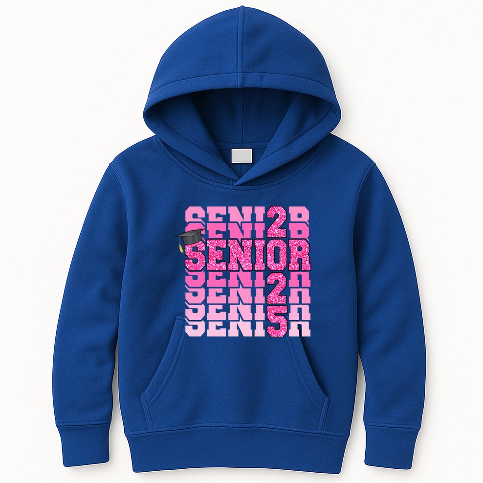 Senior 2025 Class Of 2025 Graduate College High School Great Gift Kids Hoodie