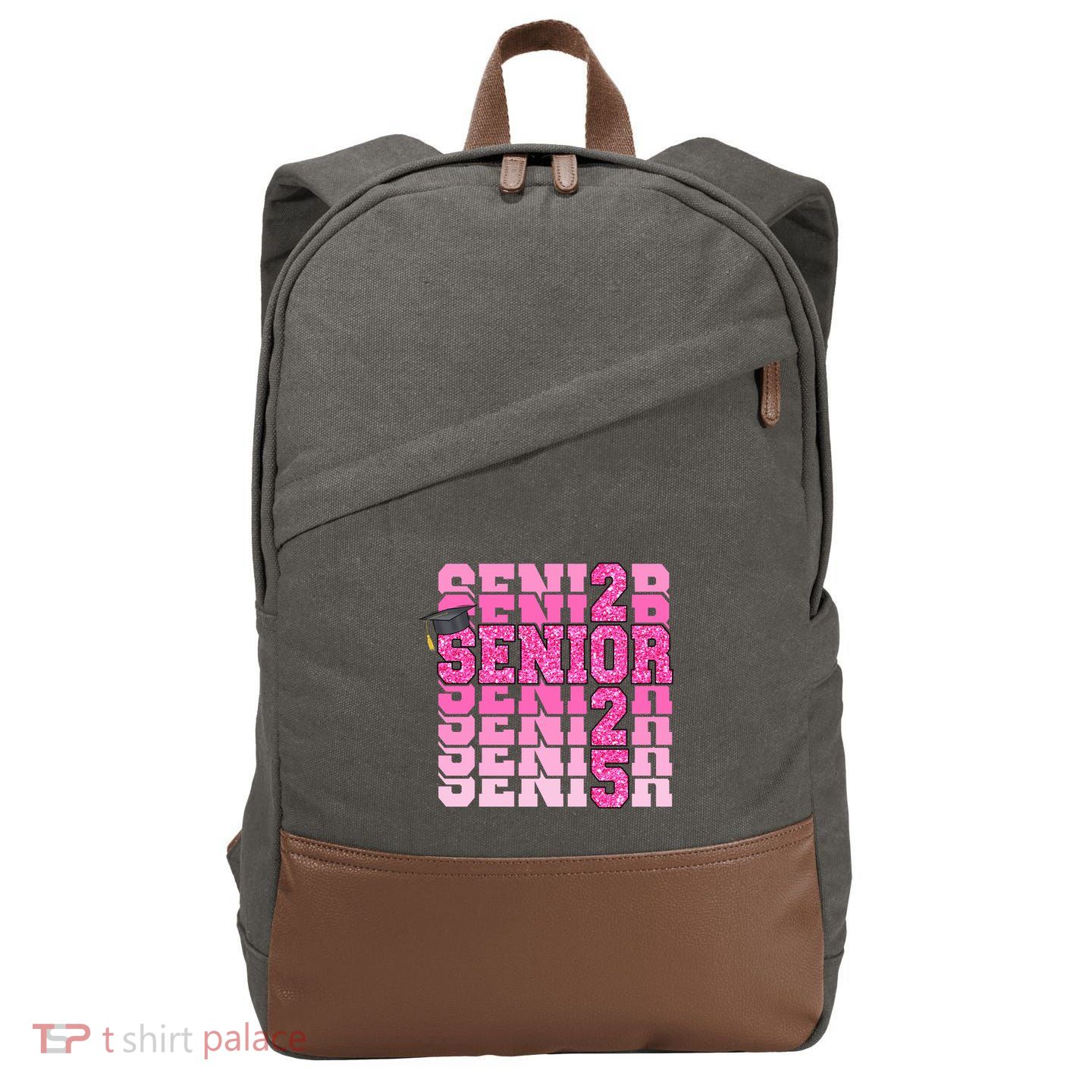Senior 2025 Class Of 2025 Graduate College High School Great Gift Cotton Canvas Backpack