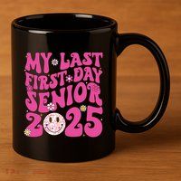 Senior 2025 Class Groovy 11oz C Handle Ceramic Mug