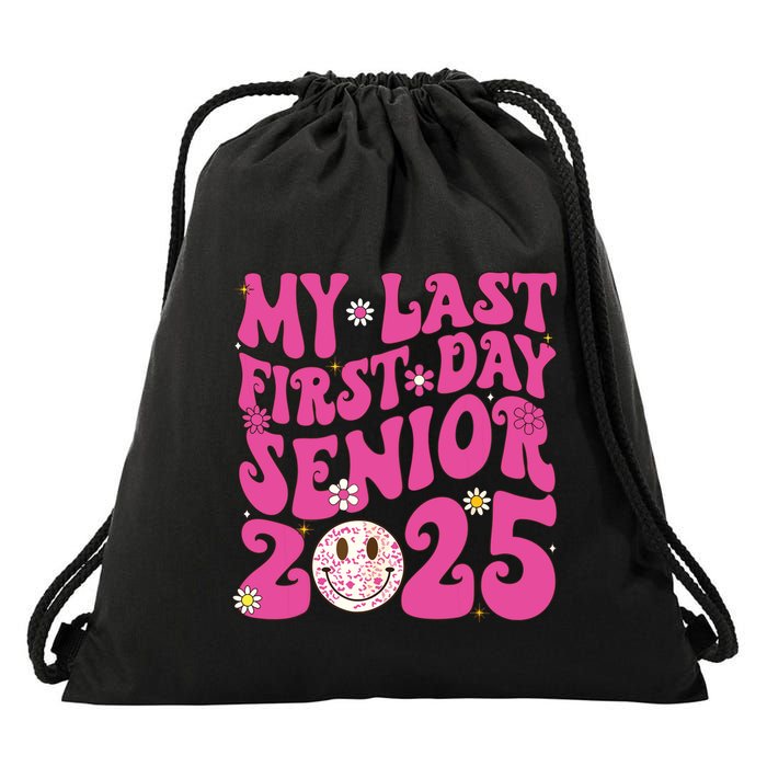 Senior 2025 Class Groovy Drawstring Bag