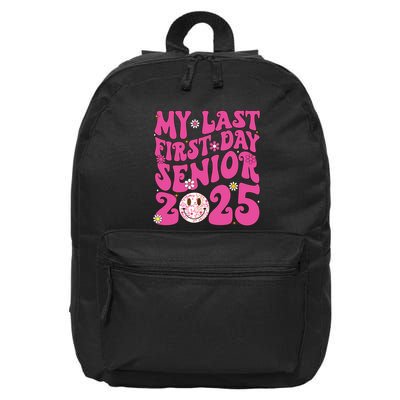 Senior 2025 Class Groovy 16 in Basic Backpack