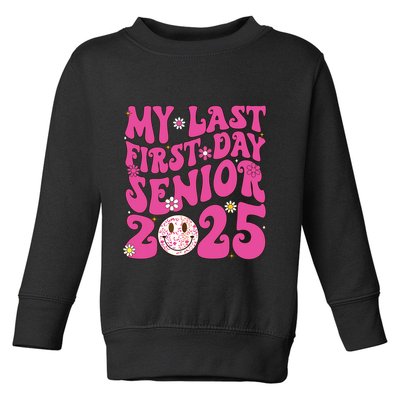 Senior 2025 Class Groovy Toddler Sweatshirt