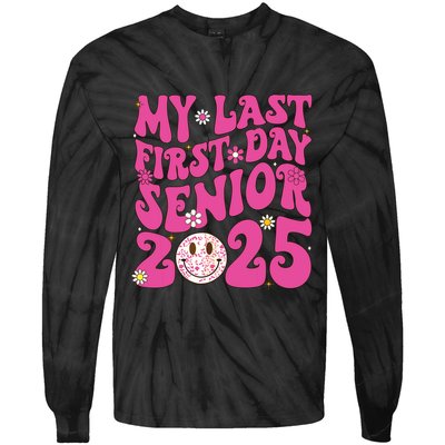 Senior 2025 Class Groovy Tie-Dye Long Sleeve Shirt