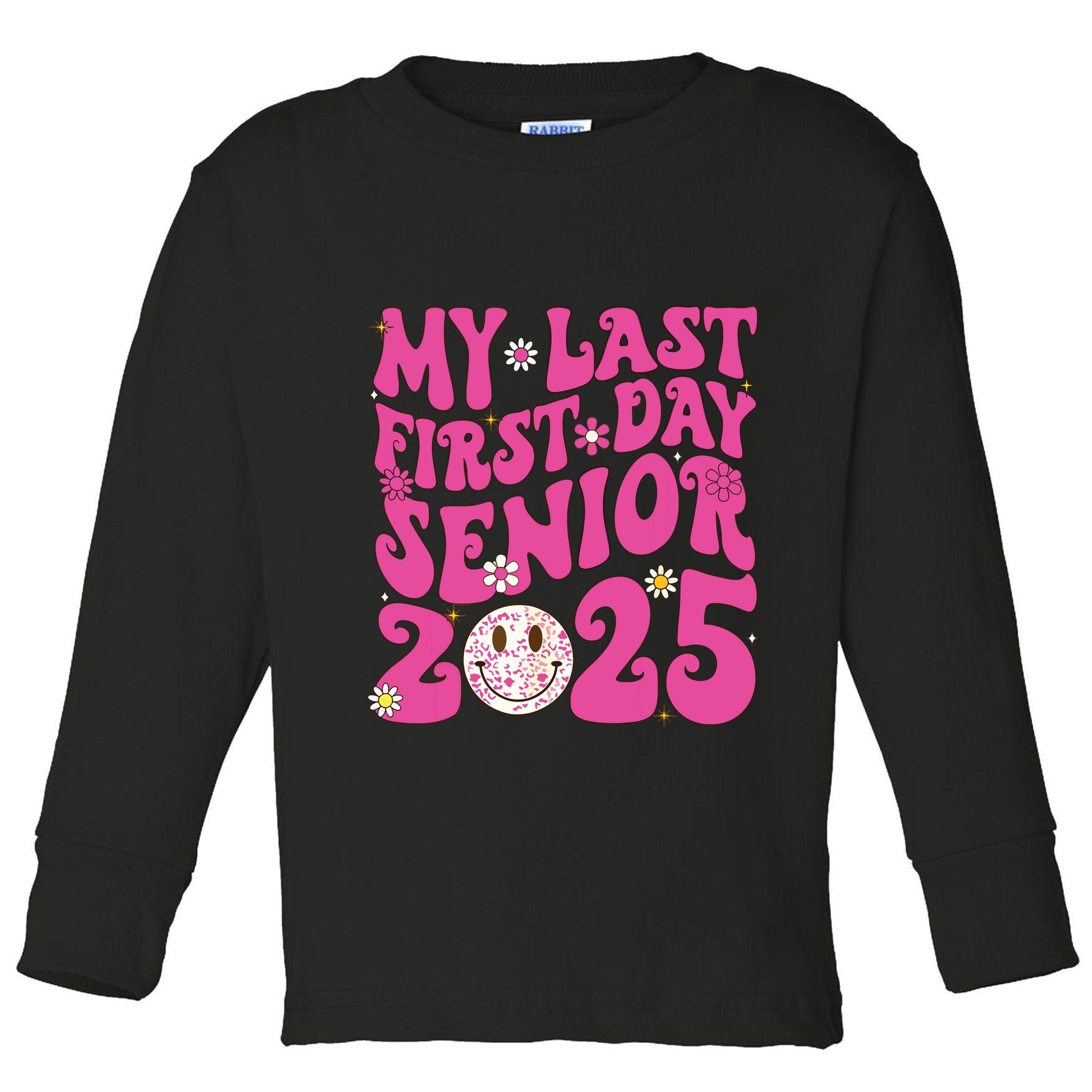 Senior 2025 Class Groovy Toddler Long Sleeve Shirt