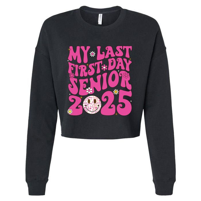 Senior 2025 Class Groovy Cropped Pullover Crew