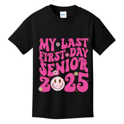 Senior 2025 Class Groovy Kids T-Shirt