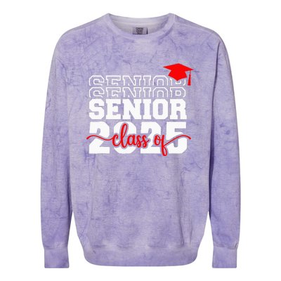 Senior 25 Class Of 2025 Back To School Graduation 2025 T Colorblast Crewneck Sweatshirt