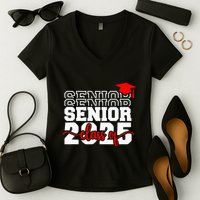 Senior 25 Class Of 2025 Back To School Graduation 2025 T Women's V-Neck T-Shirt