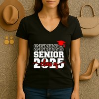 Senior 25 Class Of 2025 Back To School Graduation 2025 T Women's V-Neck T-Shirt
