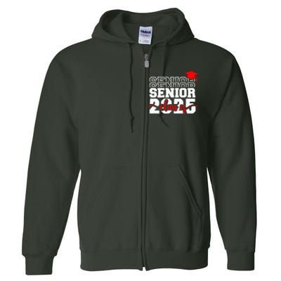 Senior 25 Class Of 2025 Back To School Graduation 2025 T Full Zip Hoodie