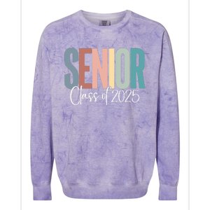 Senior 2025 Class Of 2025 Colorblast Crewneck Sweatshirt