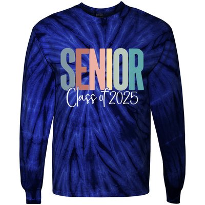 Senior 2025 Class Of 2025 Tie-Dye Long Sleeve Shirt