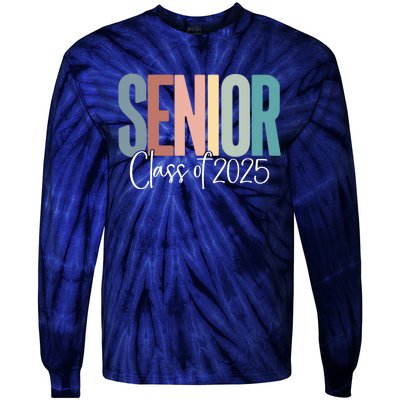 Senior 2025 Class Of 2025 Tie-Dye Long Sleeve Shirt