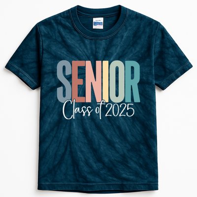 Senior 2025 Class Of 2025 Kids Tie-Dye T-Shirt