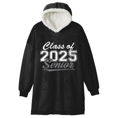 Senior 2025 Class Of 2025 Back To School 2025 Vintage Hooded Wearable Blanket