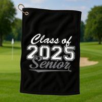 Senior 2025 Class Of 2025 Back To School 2025 Vintage Golf Towel