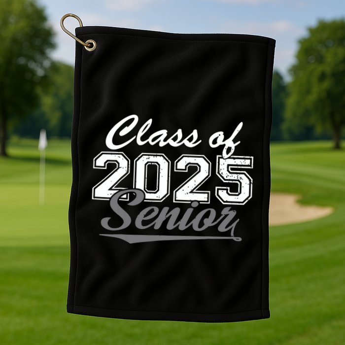 Senior 2025 Class Of 2025 Back To School 2025 Vintage Golf Towel