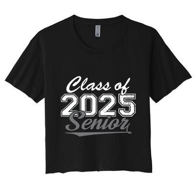 Senior 2025 Class Of 2025 Back To School 2025 Vintage Crop Top