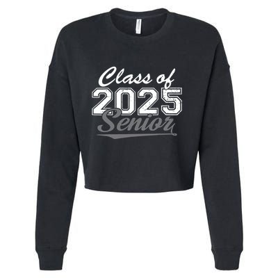 Senior 2025 Class Of 2025 Back To School 2025 Vintage Cropped Pullover Crew
