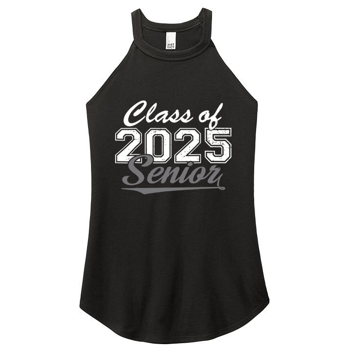 Senior 2025 Class Of 2025 Back To School 2025 Vintage Women's Perfect Tri Rocker Tank