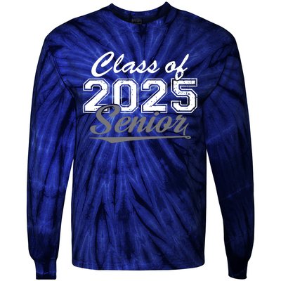 Senior 2025 Class Of 2025 Back To School 2025 Vintage Tie-Dye Long Sleeve Shirt