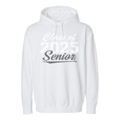 Senior 2025 Class Of 2025 Back To School 2025 Vintage Garment-Dyed Fleece Hoodie