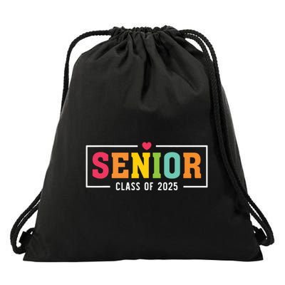 Senior 2025 Class Of 2025 For College High School Senior Drawstring Bag