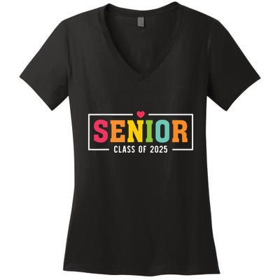 Senior 2025 Class Of 2025 For College High School Senior Women's V-Neck T-Shirt