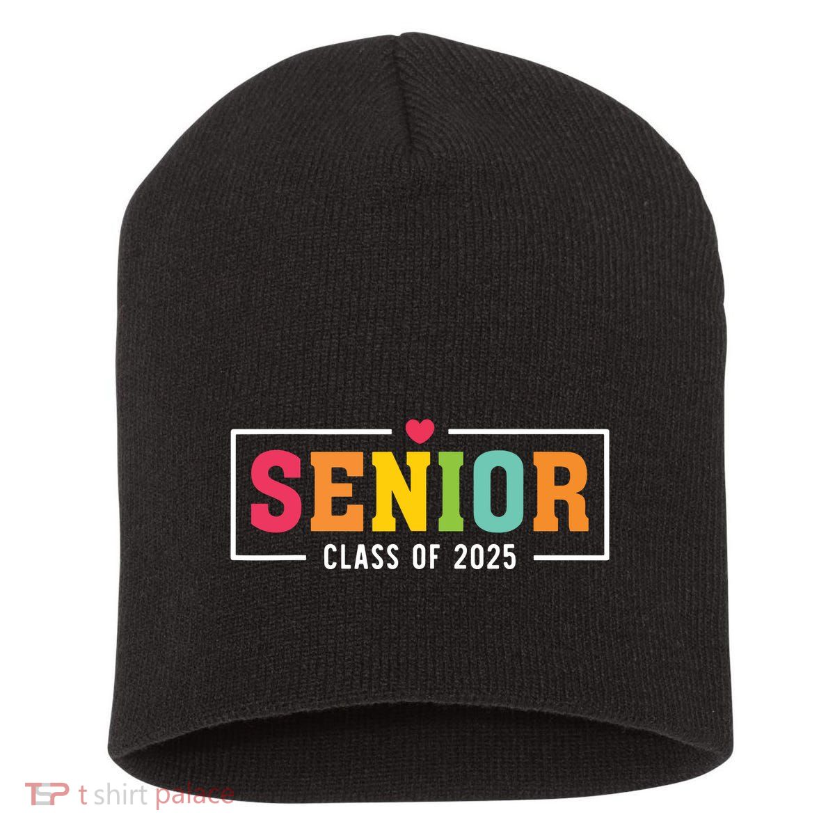 Senior 2025 Class Of 2025 For College High School Senior Short Acrylic Beanie