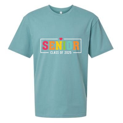 Senior 2025 Class Of 2025 For College High School Senior Sueded Cloud Jersey T-Shirt