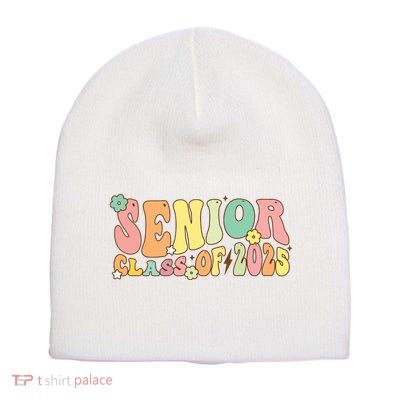 Senior 2025 Class Of 2025 For College High School Senior Short Acrylic Beanie