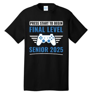 Senior 2025 Class Of 2025 Gamer Video Games Tall T-Shirt