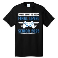 Senior 2025 Class Of 2025 Gamer Video Games Tall T-Shirt