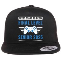 Senior 2025 Class Of 2025 Gamer Video Games Flat Bill Trucker Hat