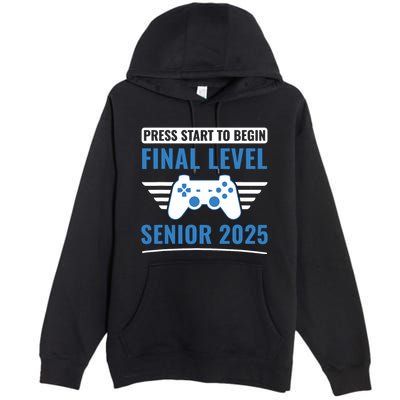 Senior 2025 Class Of 2025 Gamer Video Games Premium Pullover Hoodie