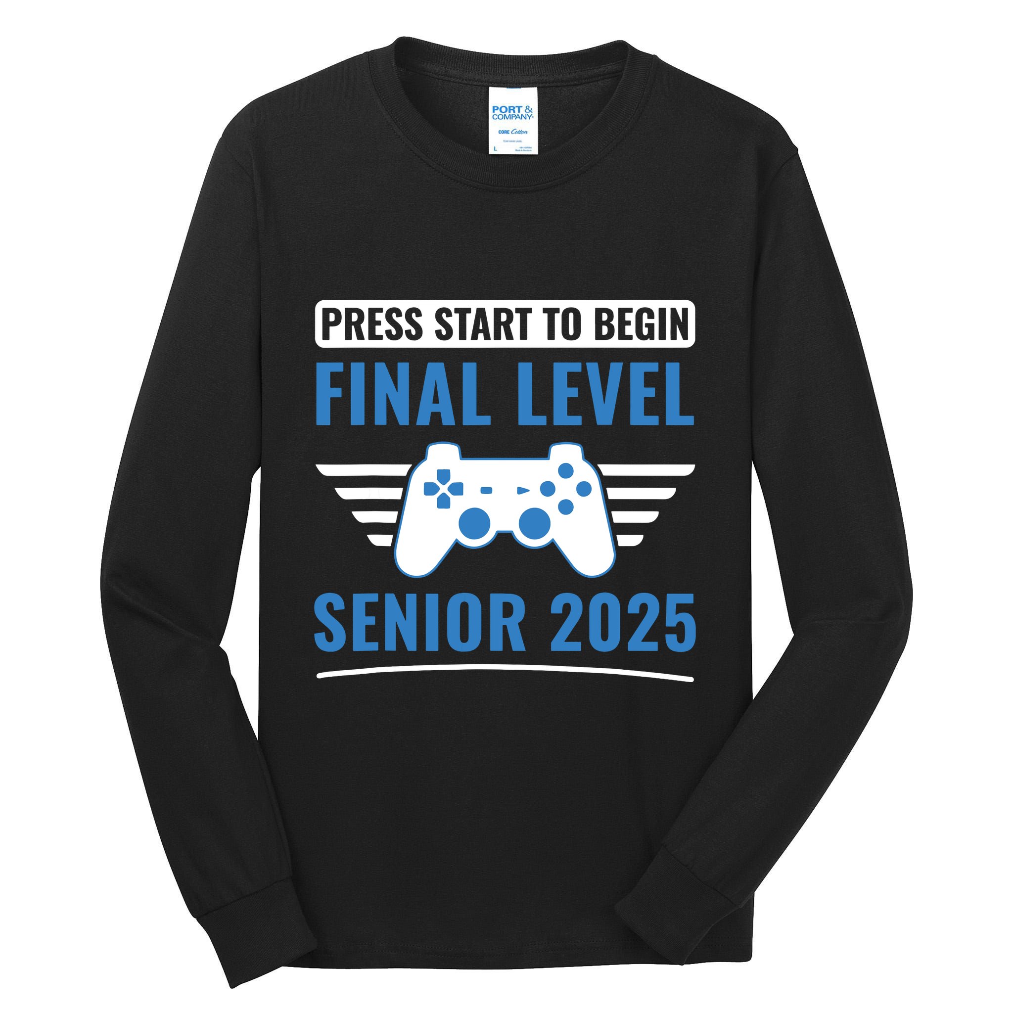 Senior 2025 Class Of 2025 Gamer Video Games Tall Long Sleeve T-Shirt