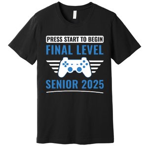 Senior 2025 Class Of 2025 Gamer Video Games Premium T-Shirt