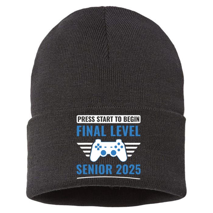 Senior 2025 Class Of 2025 Gamer Video Games Sustainable Knit Beanie