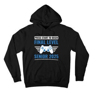 Senior 2025 Class Of 2025 Gamer Video Games Tall Hoodie