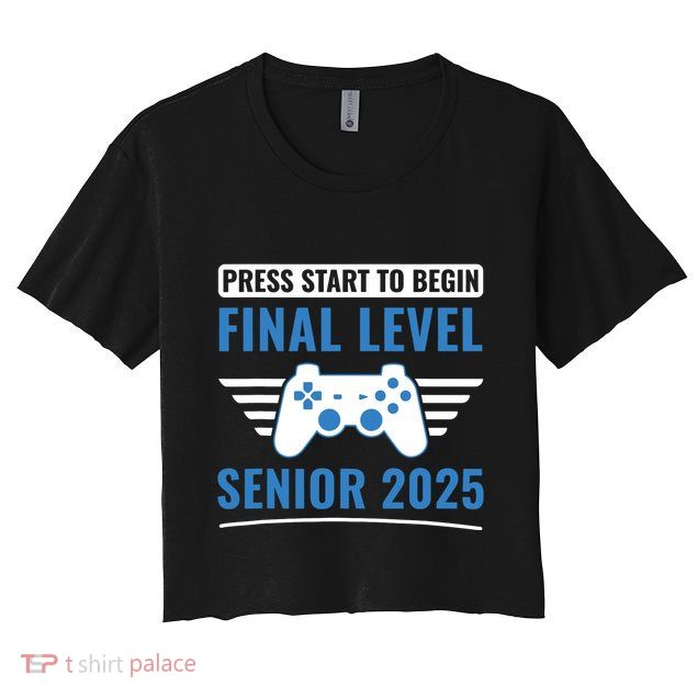 Senior 2025 Class Of 2025 Gamer Video Games Crop Top