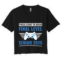 Senior 2025 Class Of 2025 Gamer Video Games Women's Crop Top Tee