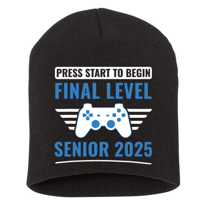 Senior 2025 Class Of 2025 Gamer Video Games Short Acrylic Beanie