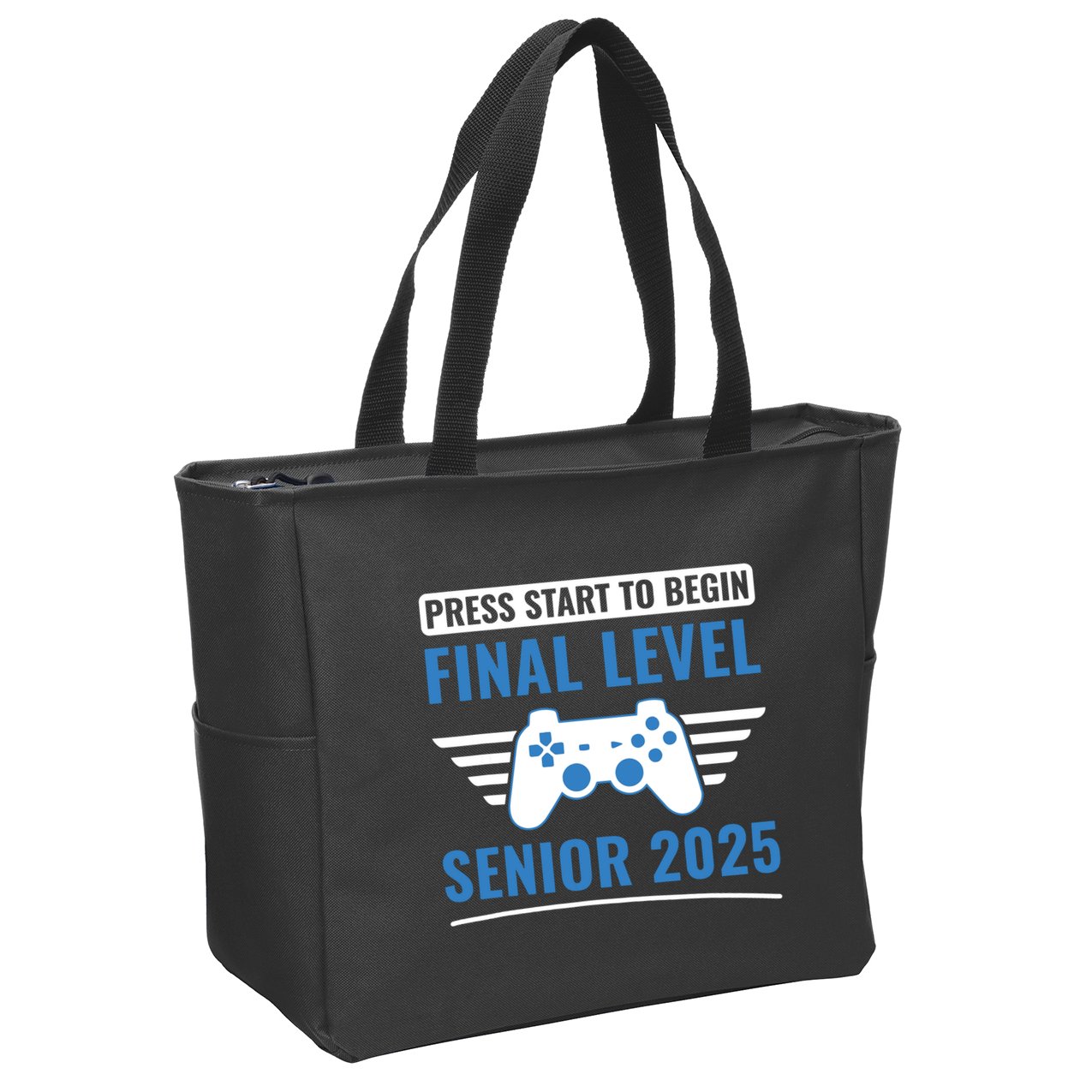 Senior 2025 Class Of 2025 Gamer Video Games Zip Tote Bag