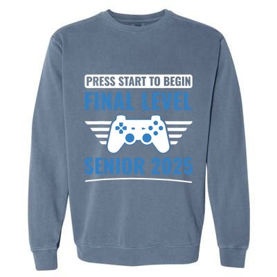 Senior 2025 Class Of 2025 Gamer Video Games Garment-Dyed Sweatshirt