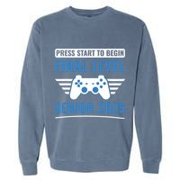 Senior 2025 Class Of 2025 Gamer Video Games Garment-Dyed Sweatshirt