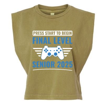 Senior 2025 Class Of 2025 Gamer Video Games Garment-Dyed Women's Muscle Tee